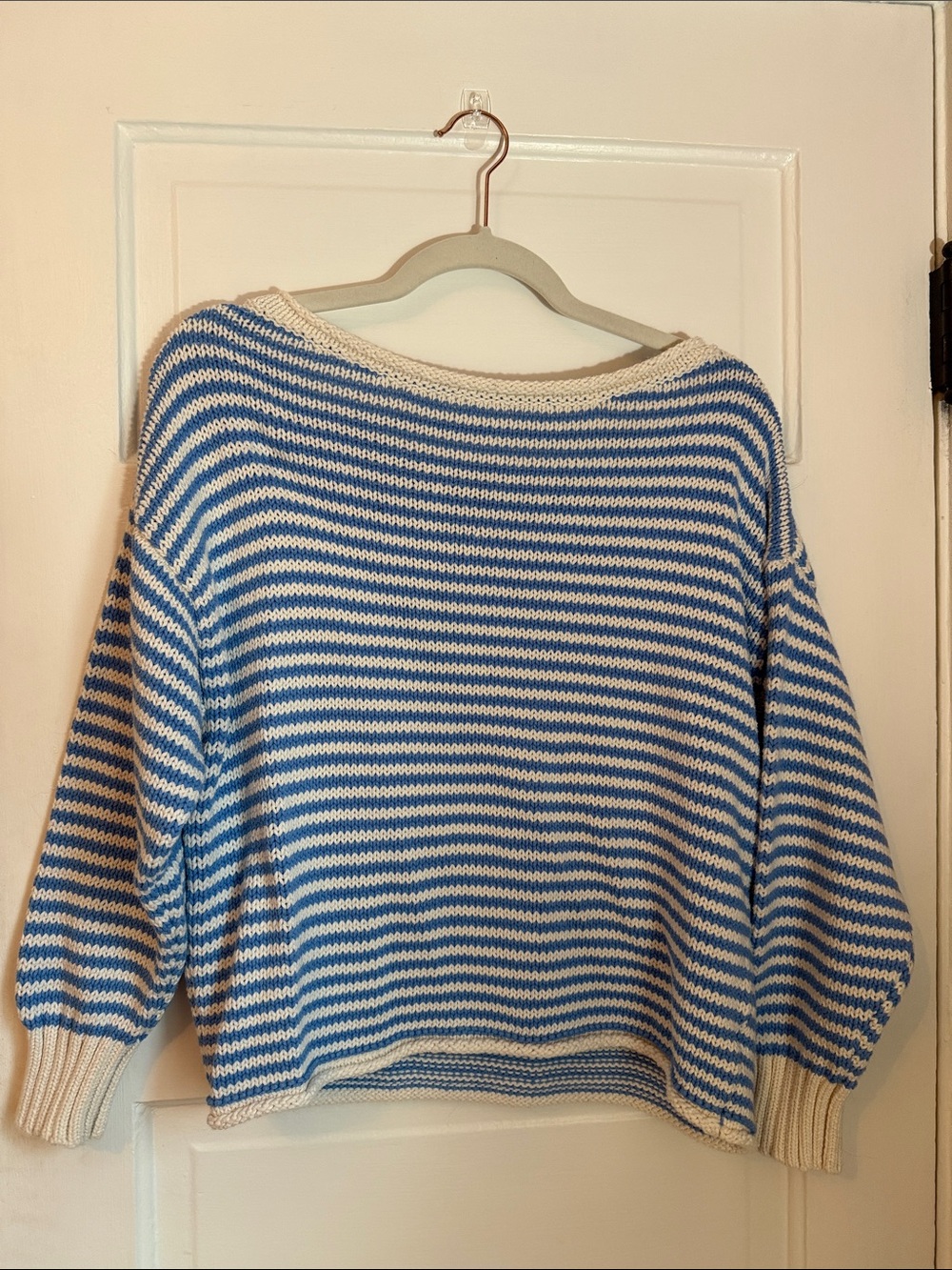 Target Striped Blue and White Women's Knit Sweater